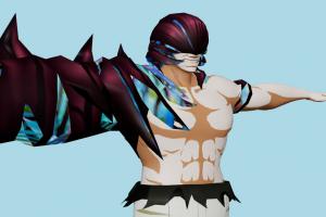 Yakumo Oomori Tokyo-Ghoul, anonymous, man, male, people, human, xna, characters, rigged